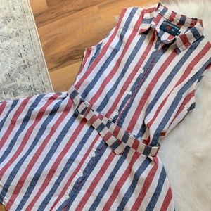 Kiel James Patrick Striped Front Button Collared Dress (XL) 🇺🇸
